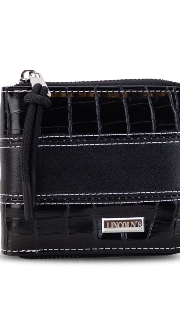 BILLETERA CANDELA CROCO NEGRO
