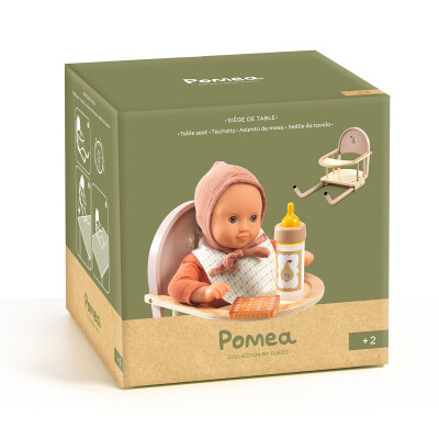 Asiento de mesa para muñecas de madera Pomea Djeco Asiento de mesa para muñecas de madera Pomea Djeco