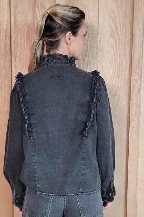 Camisa Uma Denim Negro