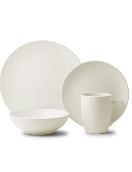 SET 16 PIEZAS STONEWARE D27-21-18/410ML MONO WHITE THOMSON SET 16 PIEZAS STONEWARE D27-21-18/410ML MONO WHITE THOMSON