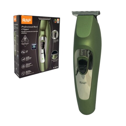 Máquina Corta Pelo Afeitadora Eléctrica Profesional Recargable con Cuchilla de Acero Inoxidable - Verde - RAF - R4010 Máquina Corta Pelo Afeitadora Eléctrica Profesional Recargable con Cuchilla de Acero Inoxidable - Verde - RAF - R4010