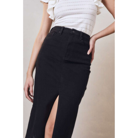 Falda Midi Negro Negro