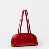 Cartera al hombro Bonnie en cuero charol Rojo