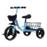 Triciclo metálico con canasto Celeste