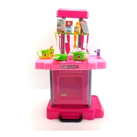 Cocina Valija De Juguete Con Luz Y Sonido Rosa