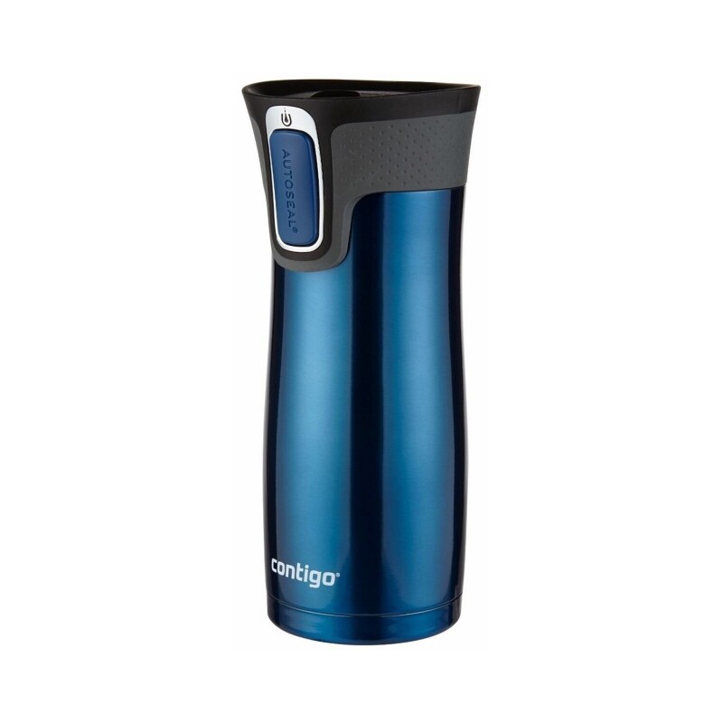 Botella térmica en acero inox. Contigo Autoseal West Loop 2.0 473ml Azul acero