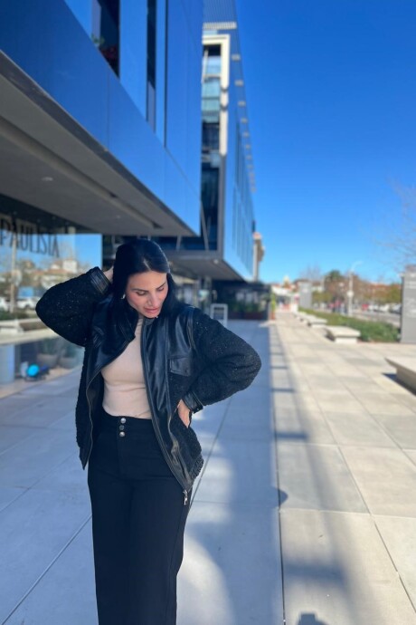 Chaqueta Bomber Vera Negro
