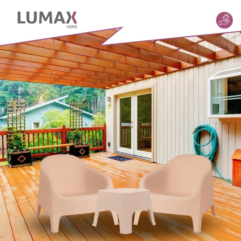 Silla Plastico Skarpo Jardin Liso Taupe
