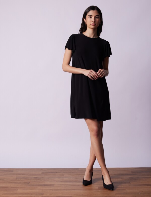 Vestido Mga Volados NEGRO