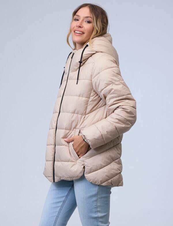 Campera Abrigo Puffer BEIGE