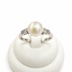 Anillo en Oro blanco 18kt con perla y Brillantes Anillo en Oro blanco 18kt con perla y Brillantes