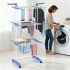 Tendedero Vertical Varillas Acero Plegable De 3 Niveles Tender Ropa Lavadero Metal De Pie 54x68x168 Cm Celeste Tendedero Vertical Varillas Acero Plegable De 3 Niveles Tender Ropa Lavadero Metal De Pie 54x68x168 Cm Celeste
