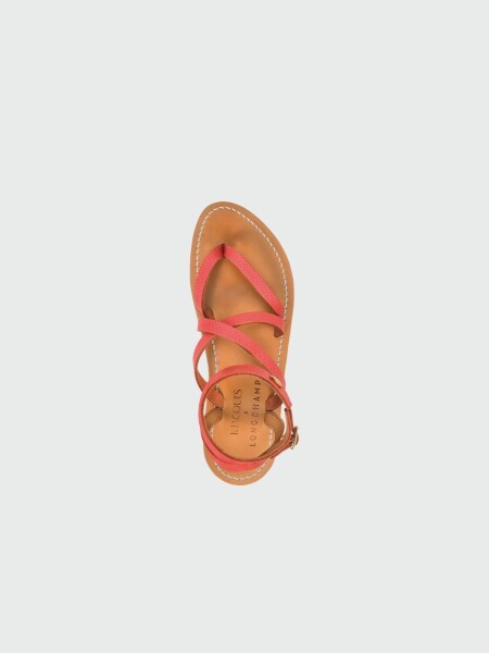 Longchamp -Sandalias de cuero, Longchamp por K. Jacques Rojo