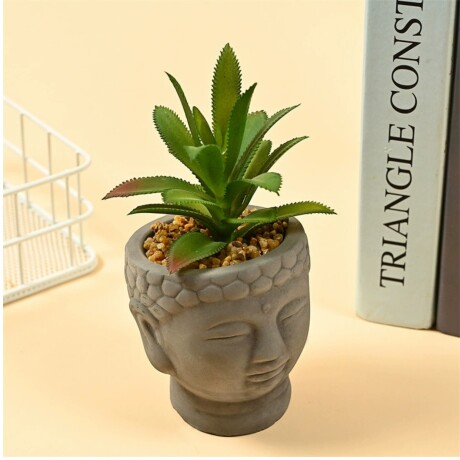 Maceta Cabeza De Buda Gris Modelo 5