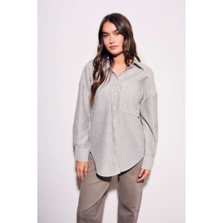 Camisa Rayas Gris