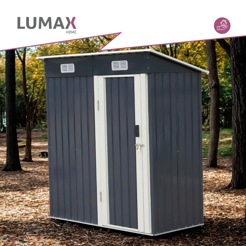 Caseta Galpon Jardin Lumax Devon Gris Oscuro 180x174x75 Caseta Galpon Jardin Lumax Devon Gris Oscuro 180x174x75