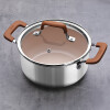 CACEROLA 24CM C/TAPA VIDRIO C/REVESTIMIENTO EN CERÁMICA ROMAGNA 28742/324 CACEROLA 24CM C/TAPA VIDRIO C/REVESTIMIENTO EN CERÁMICA ROMAGNA 28742/324