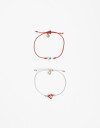 Pulseras Flexibles Sets Cordón Set De Pulseras Para Compartir - Dorado