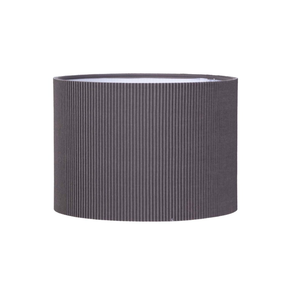 PANTALLA PAPEL GRIS PLISADA