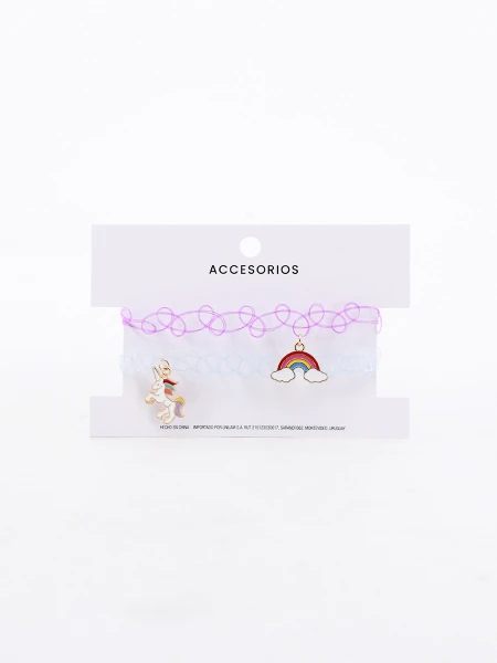 COLLAR SET x 2 MULTICOLOR