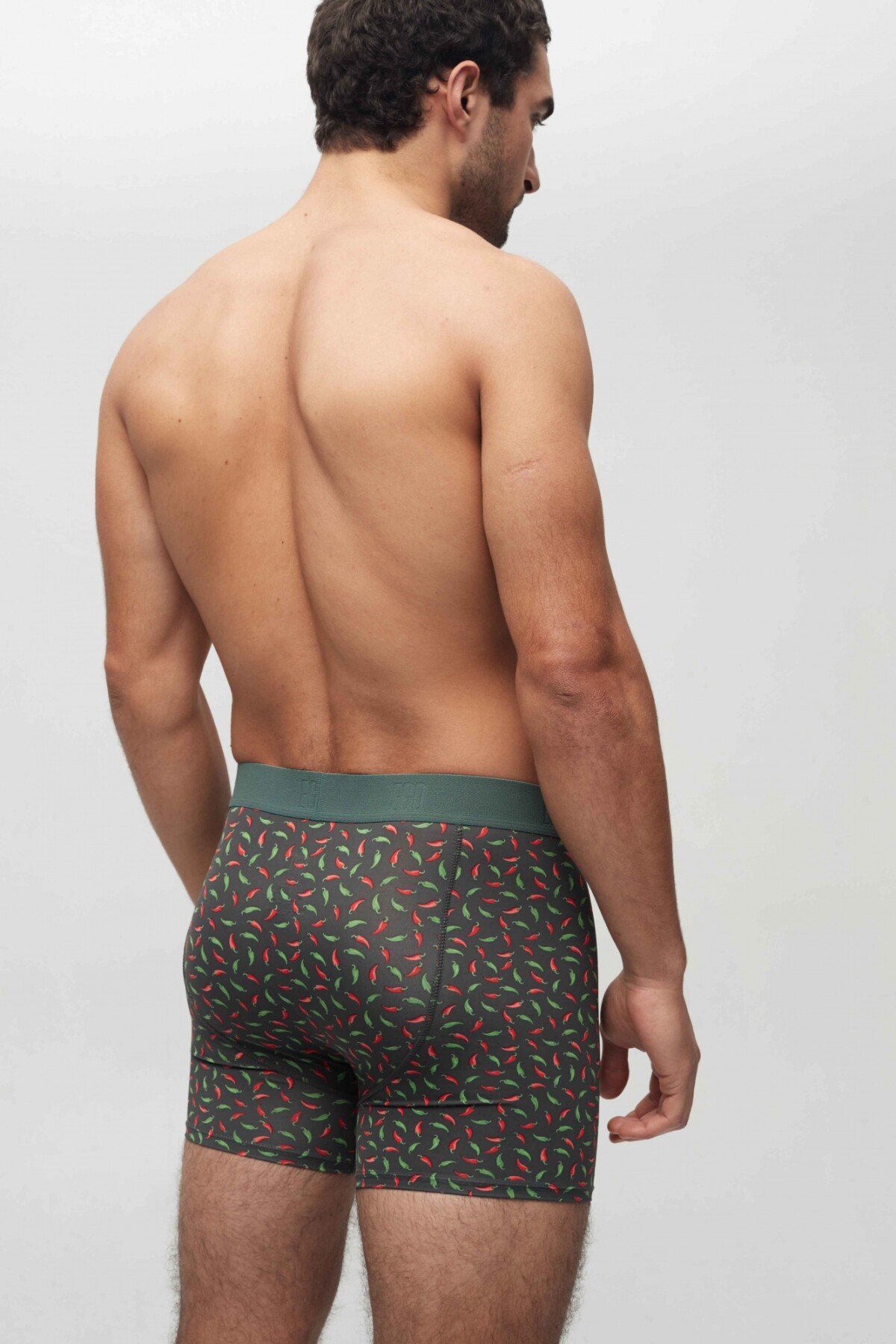 Bóxer Seda Fria Peppers Verde