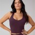 Top Anywhere Cropped Built-In Bra Mujer Oxblood