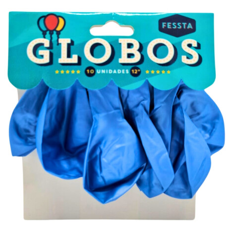 Globos X10 Tamaño R12 Celeste Perlado