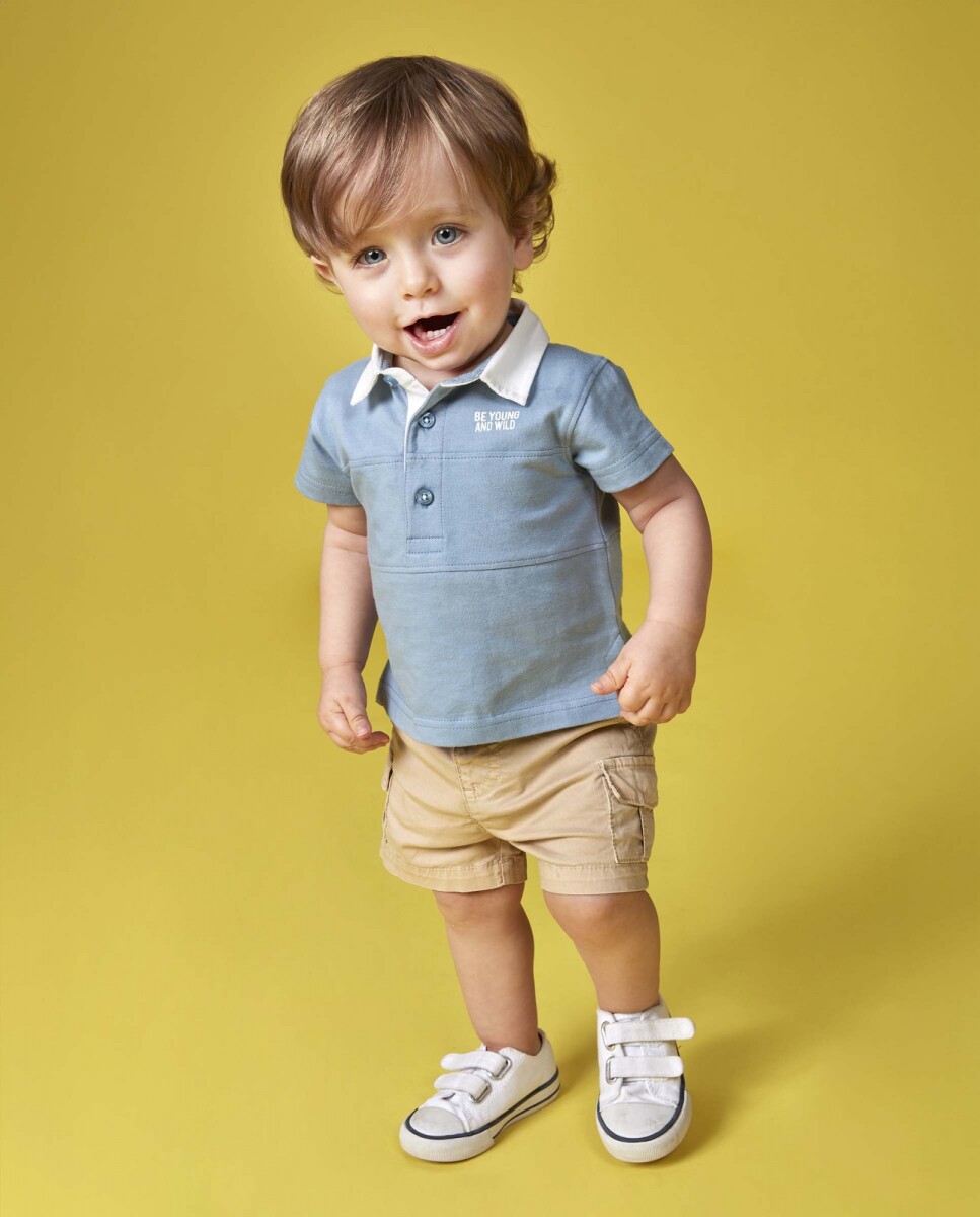Pantalon Corto Cargo - Gris 
