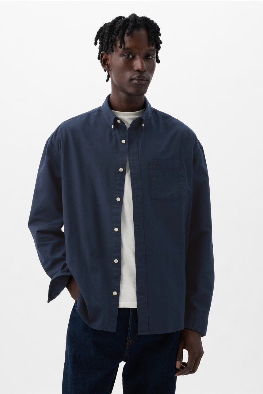 Camisa Oxford Big Shirt Hombre Tapestry Navy