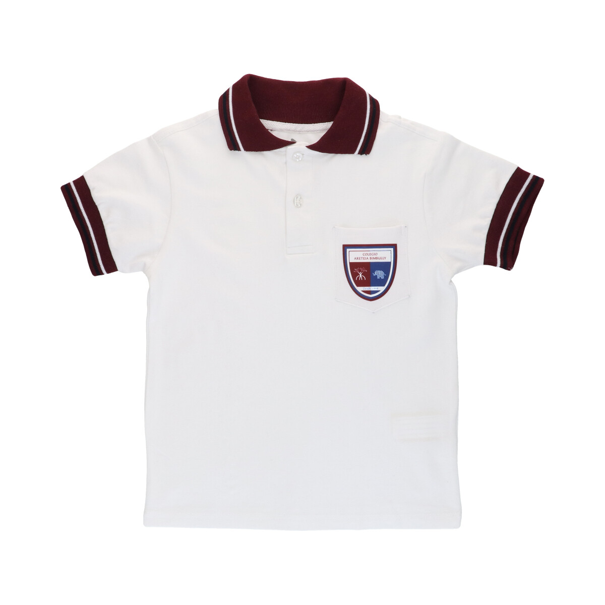 Remera Polo Primaria Areteia - Blanco 