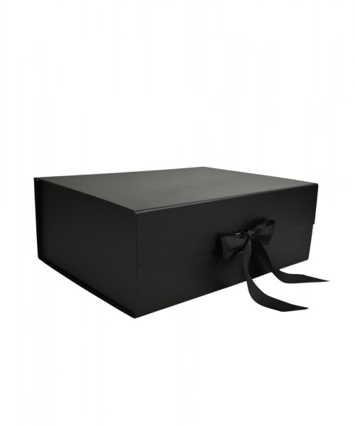 Caja Rigida Plegable con iman 24,5x33x12 cm NEGRO