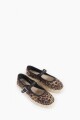 Ballerina animal print con suela de yute negro