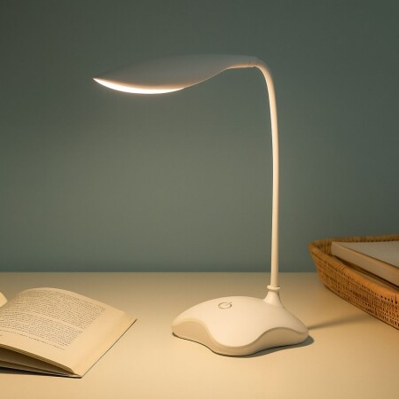 LAMPARA LED DE MESA PORTATIL Blanco