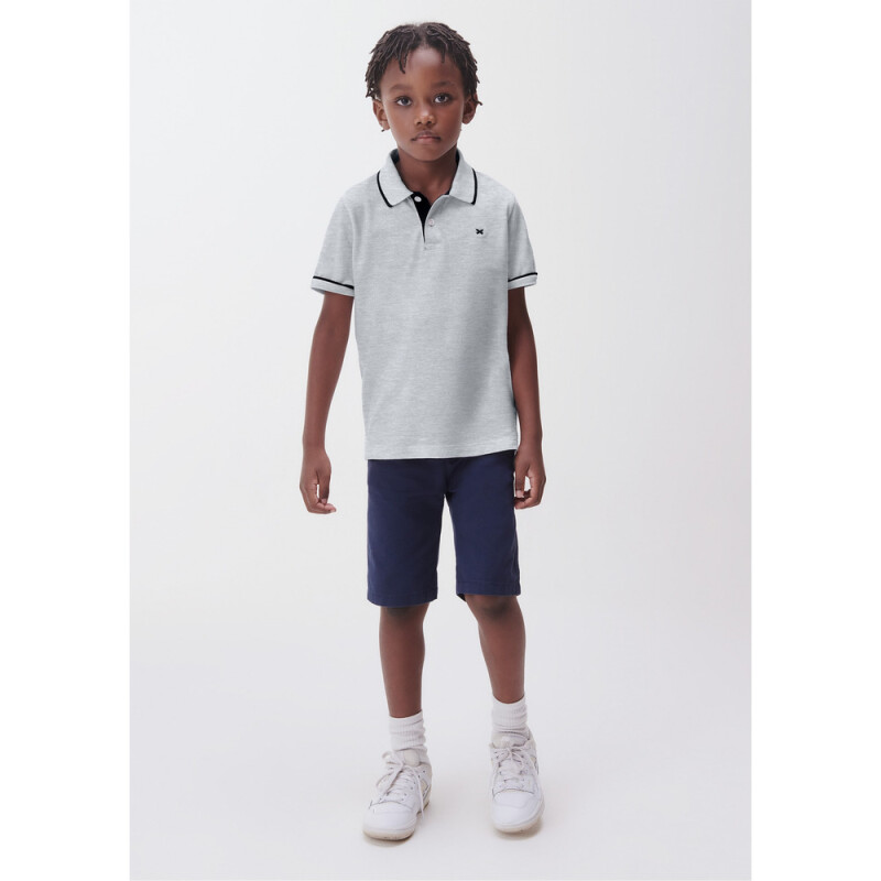 CAMISA POLO MM MASC CINZA MESCLA