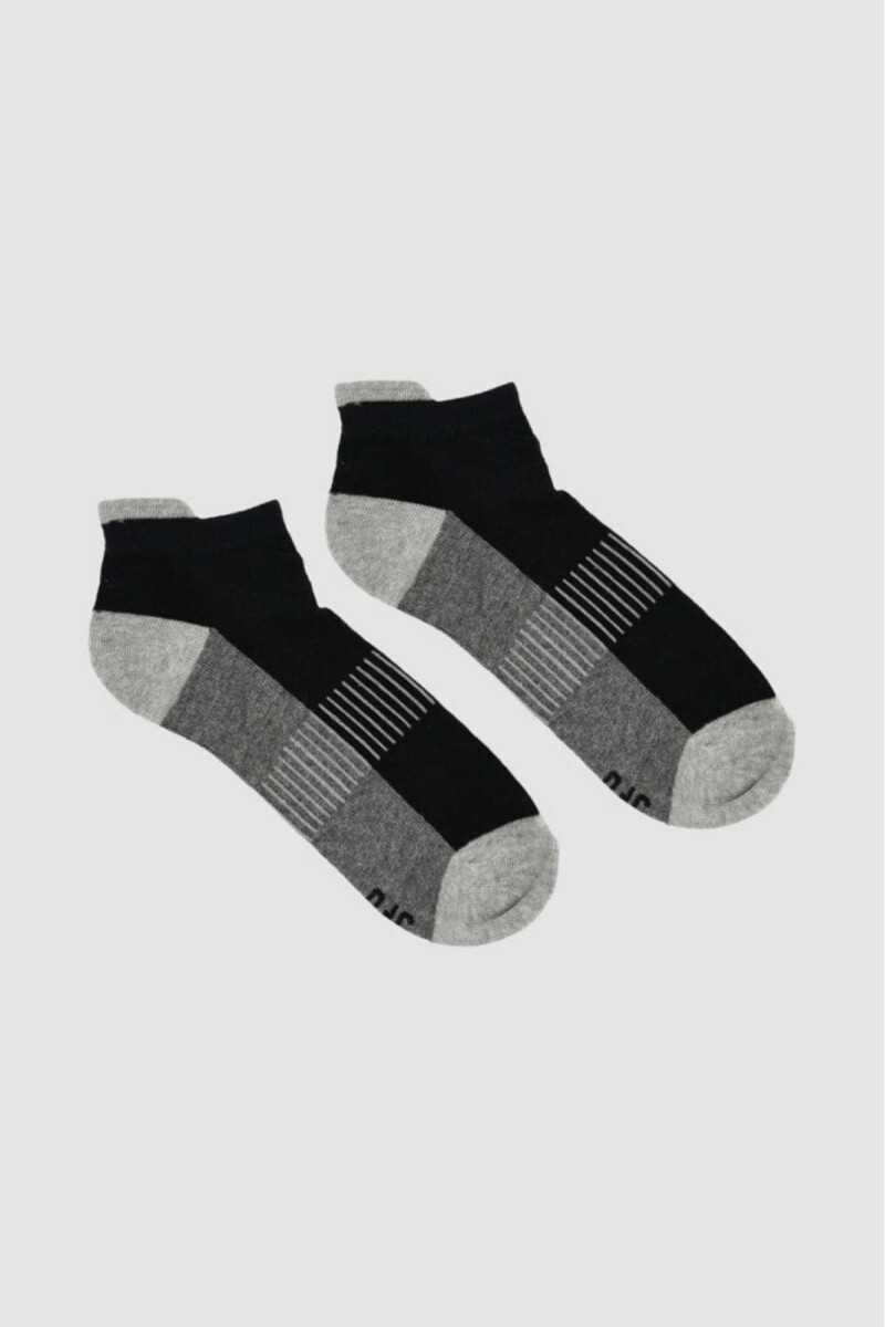 Medias cortas diseño deportivas elastico - Negro 
