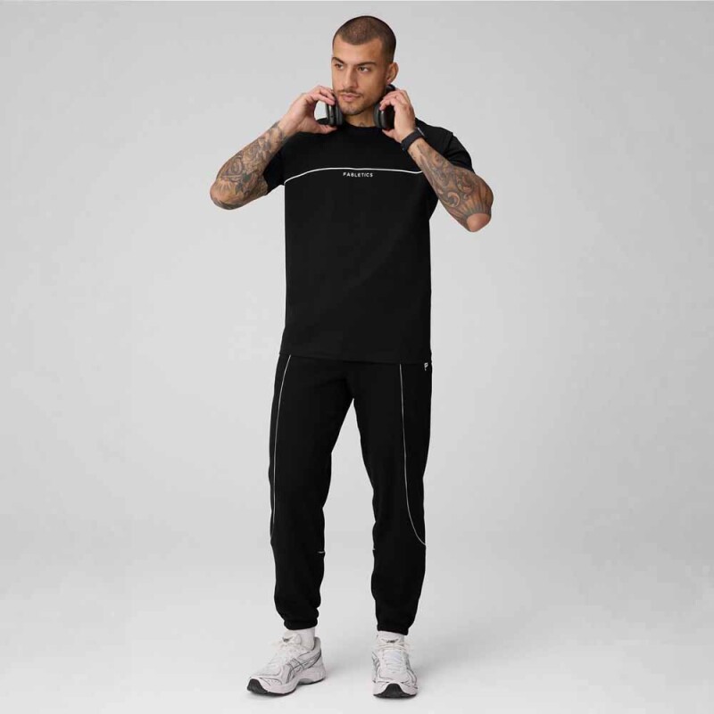 Short The 24-7 Tee Dna Stripe Hombre Black/classic White