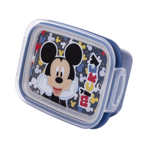 Pote Plástico Mickey Con Traba y División 630 ml U
