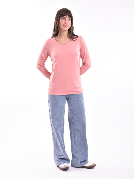 REMERA BASICA POLONIO MIX ROSADO