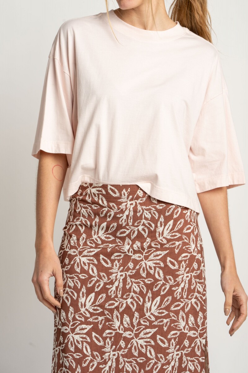 Remera Algodon Lavado Rosa