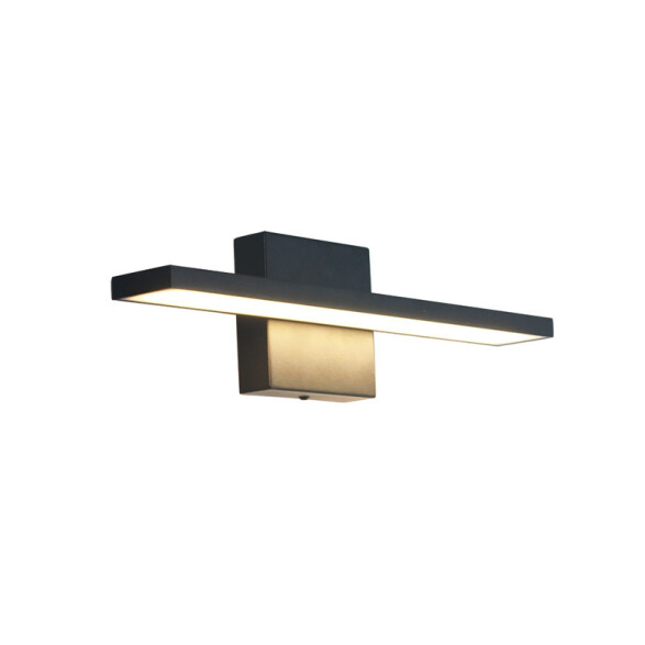 Lámpara de pared LED metálica negra 12W cálida 60cm IX9272