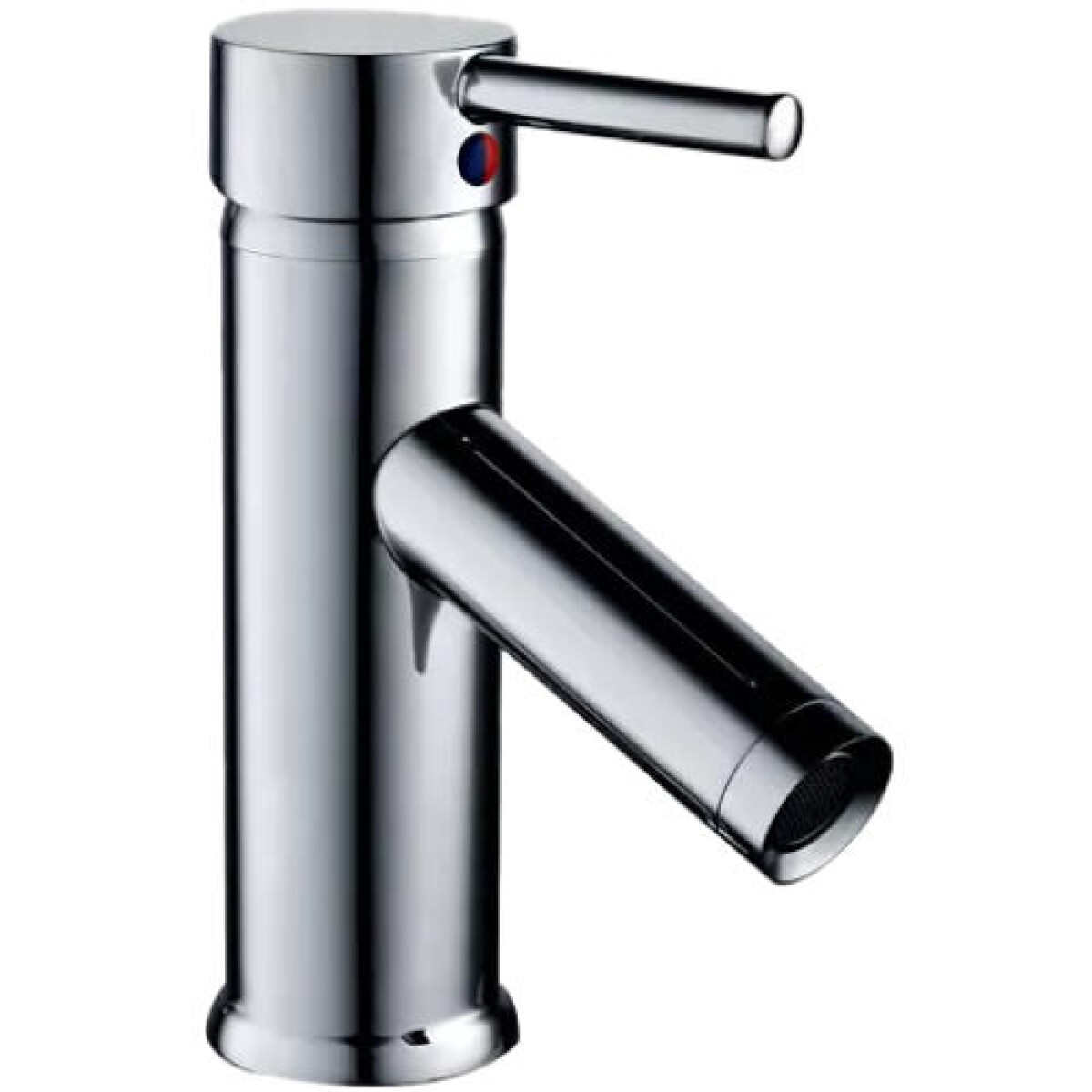 Grifería Monocomando para Lavatorio Rimontti | Bronce Cromado, Diseño Palito de 18 cm con Pico a 45° (Cartucho 40 mm) 