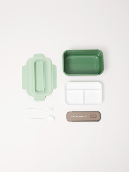 Tupper con bandeja divisiones Verde