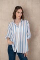 Camisa rayas Celeste