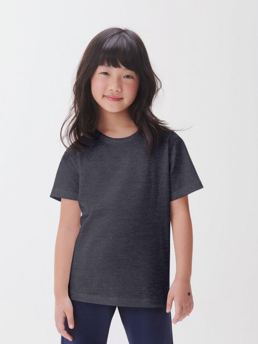 CAMISETA BÁSICA UNISSEX REGULAR - GRIS OSCURO 