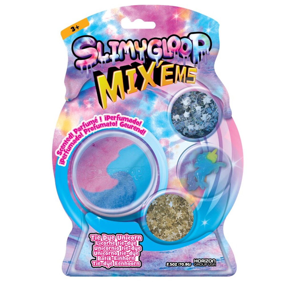 Slime Slimy Gloop Mixems Set con Aroma Universo Binario - UNICORNIO 
