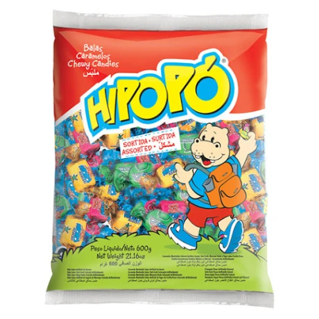 CARAMELO MASTICABLE HIPOPO 500G/120U SURTIDOS CARAMELO MASTICABLE HIPOPO 500G/120U SURTIDOS