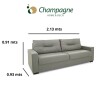 SOFA 3,5 CUERPOS - TELA EASY CLEAN BEIGE SOFA 3,5 CUERPOS - TELA EASY CLEAN BEIGE