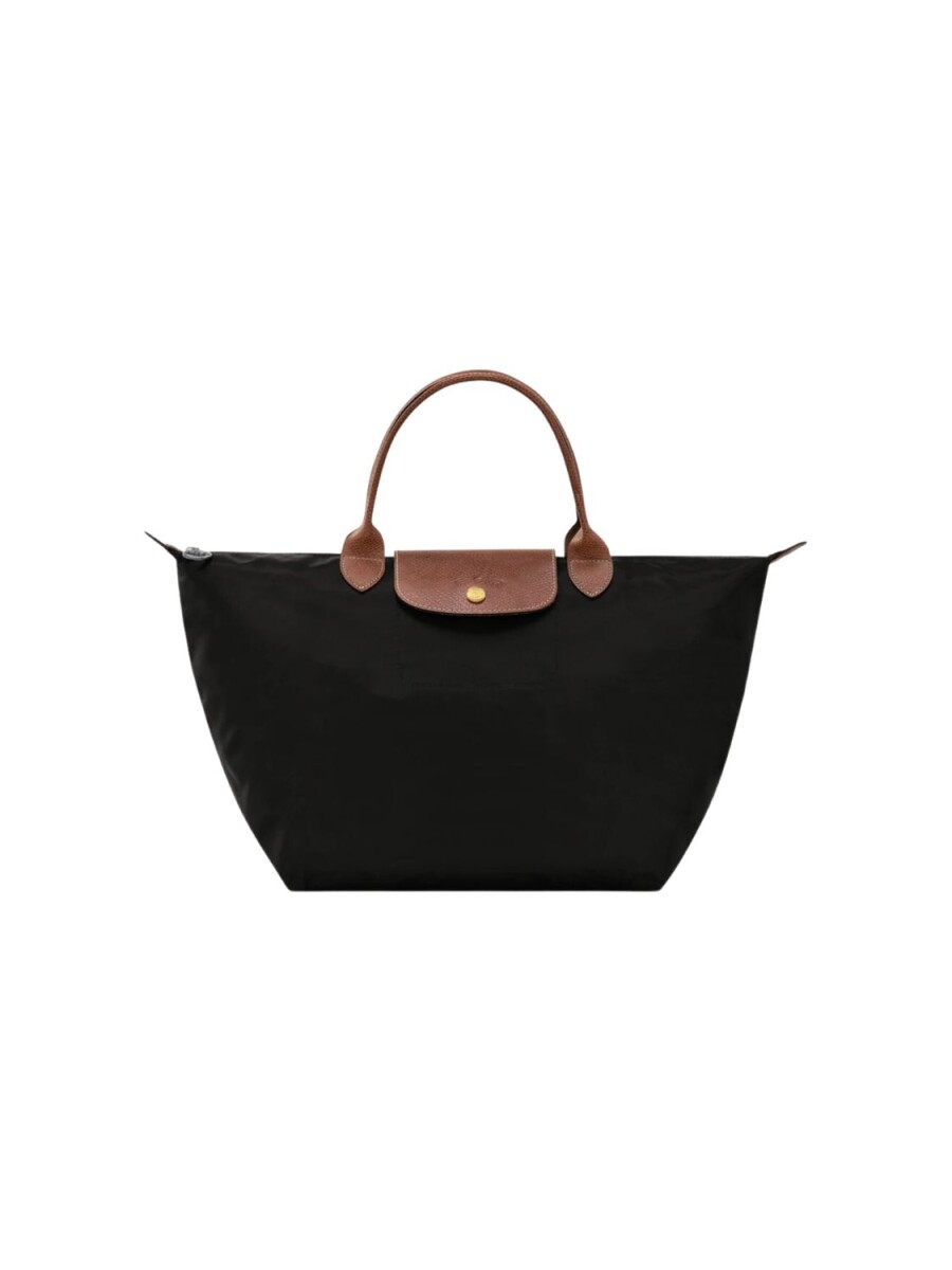 Longchamp -Cartera Longchamp plegable de nylon con cierre y asa corta, Le pliage M 