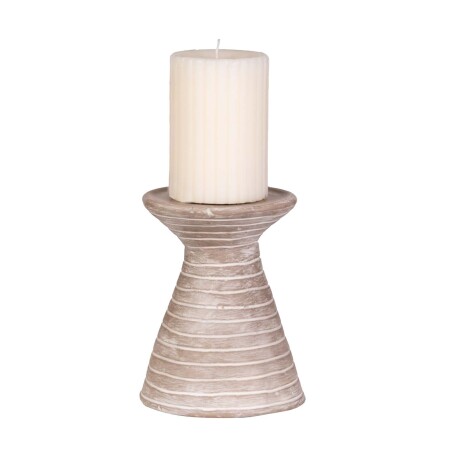 CANDELABRO CERAMICA NATURAL-BEIGE CREMA