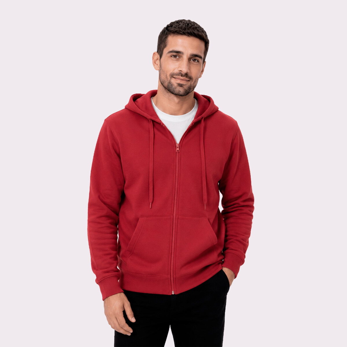 CAMPERA UNISSEX BÁSICA ADULTO - ROJO 